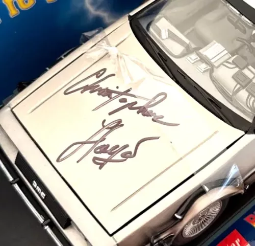 Christopher Lloyd Autographed ‘1:18 Back to the Future DeLorean’ Model 