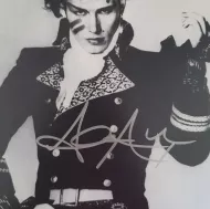 Adam Ant Autographed Black & White Photograph