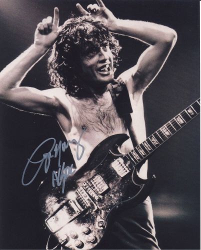 Angus Young Genuine Original Autographed "8x10" Photo