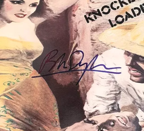 Bob Dylan Autographed "Knocked Out Loaded" Album Cover