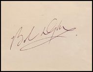  Bob Dylan Autographed 'Signature Cut'