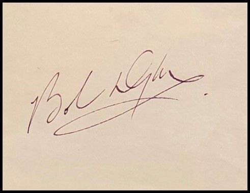  Bob Dylan Autographed 'Signature Cut'