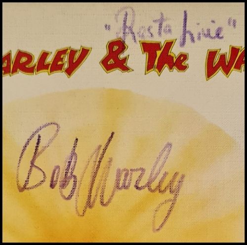 Bob Marley 'Uprising' Autographed Album Cover