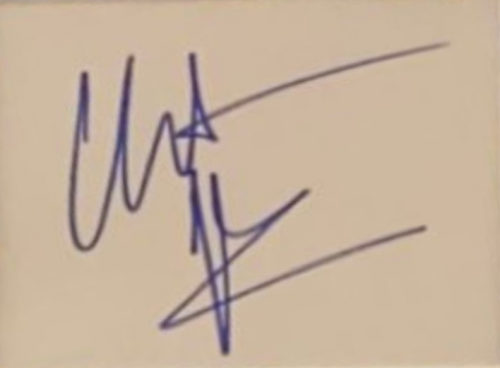 Christian Bale Autographed Signature Cut