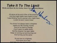 Autographed Don Henley – ‘Take it to the Limit’ Music Sheet