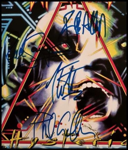 Def Leppard 'Hysteria' Autographed Album Cover
