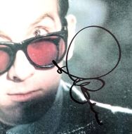 Elvis Costello Autographed 'Trust' Album Cover