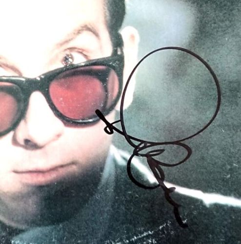 Elvis Costello Autographed 'Trust' Album Cover