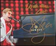 Elton John Autographed Color ‘Stage’ Photograph