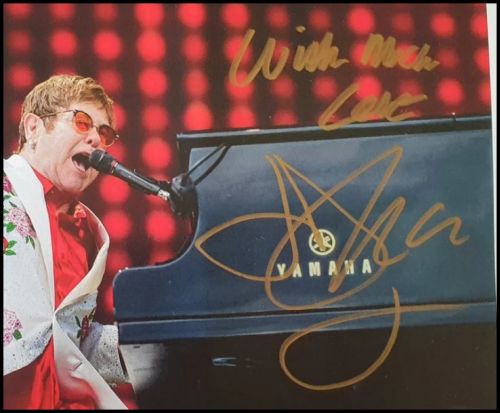 Elton John Autographed Color ‘Stage’ Photograph