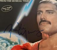 Freddie Mercury Autographed 'Time' Album Cover