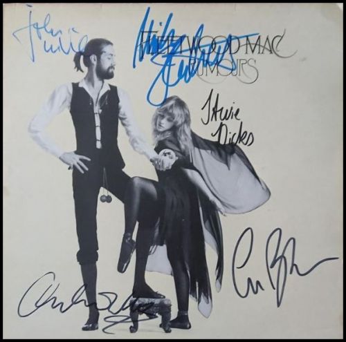 Fleetwood Mac Fully Autographed ‘Rumours’ Vinyl Album