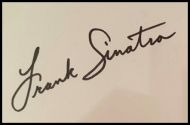 Frank Sinatra Personally Autographed 'Postage Card Plaque'