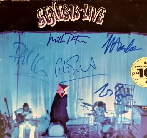 Genesis 'Live' Autographed Album Cover