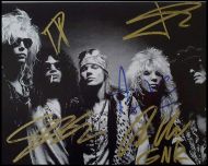 Guns N' Roses Band Autographed B&W 8x10 Photograph