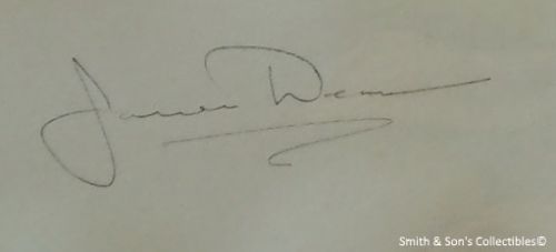 James Dean - Hand Written Signature Cut