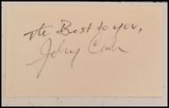 Johnny Cash Autographed Signature Cut