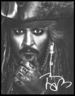 Johnny Depp Autographed 'Pirates of the Caribbean' 8x10 Photograph