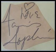 Janis Joplin Autographed Vintage Signature Cut