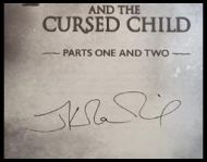 JK Rowling Signed ‘Harry Potter & The Cursed Child’ 1ST Edition Hardcover