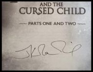 JK Rowling Signed ‘Harry Potter & The Cursed Child’ 1ST Edition Hardcover