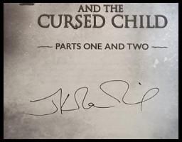 JK Rowling Signed ‘Harry Potter & The Cursed Child’ 1ST Edition Hardcover