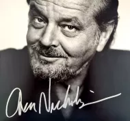 Jack Nicholson Autographed Black & White Photograph