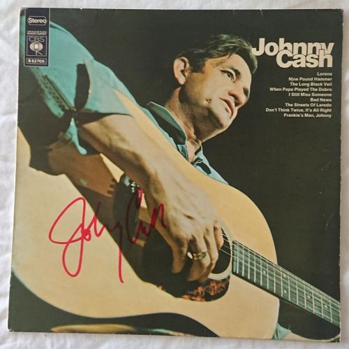 Original Autographed Vinyl LP - by Johnny Cash