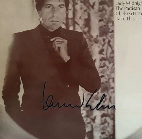Leonard Cohen Autographed 'Greatest Hits' Album Cover