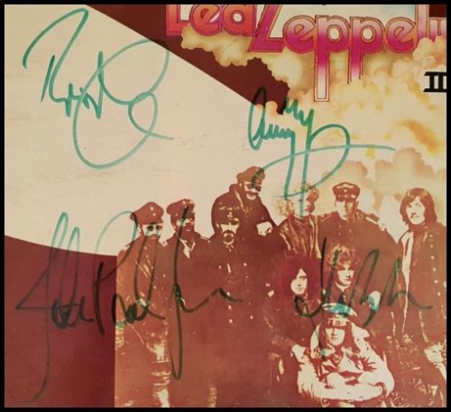 Led Zeppelin II - Fully Autographed Album Cover