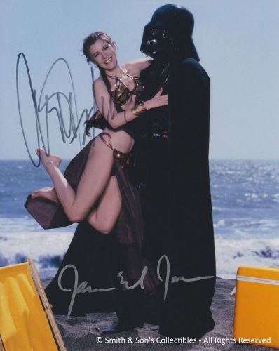 Carrie Fisher / James Earl Jones - Hand Written Signatures