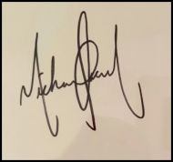 Michael Jackson Autographed 'Postage Card Plaque'