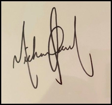Michael Jackson Autographed 'Postage Card Plaque'
