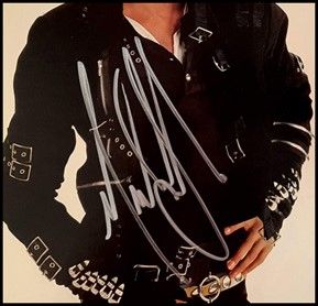Michael Jackson Autographed 'Bad' Album Cover