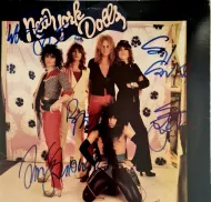 New York Dolls Autographed 'Night of the Living Dolls' Album Cover
