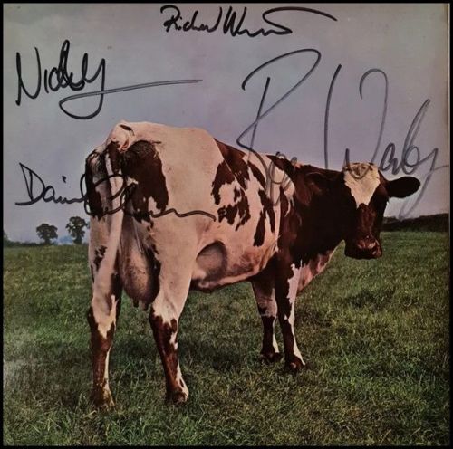 Pink Floyd - Fully Autographed ‘Atom Heart Mother' Album Cover