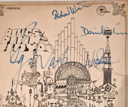 Pink Floyd Autographed 'Relics' Album Cover