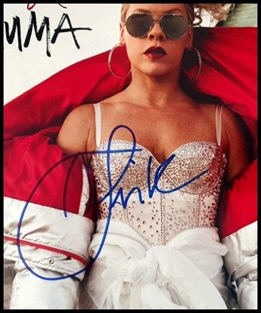 Pink 'Beautiful Trauma’ Autographed Album Cover