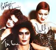 Tim Curry, Patricia Quinn and Nell Campbell Autographed Rocky Horror Picture Show 8x10 Colour Photograph