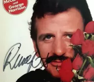 Ringo Starr Autographed 'Stop & Smell The Roses' Album Cover