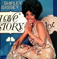 Shirley Bassey Autographed 'Love Story' Album Cover