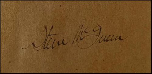 Steve McQueen Autographed Signature Cut
