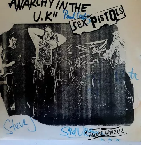 Sex Pistols Autographed 'Anarchy In The UK' Album