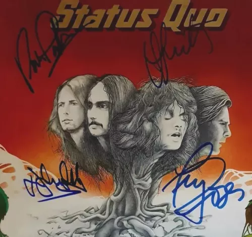 Autographed ‘Status Quo’ Self-Titled Album Cover