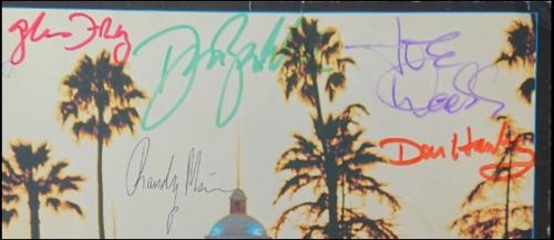 Eagles - Autographed - 'Hotel California' Vinyl Album Cover