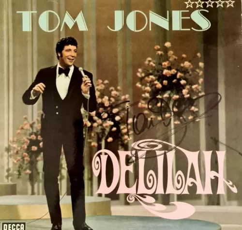 Tom Jones Autographed 'Delilah' Album Cover