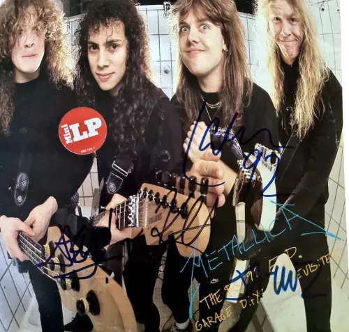 Metallica Autographed ‘The 5.98 E.P. Garage Days Revisited’ Album Cover