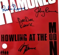 Ramones Autographed 'Howling at the Moon' Album Cover