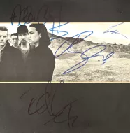 U2 'Joshua Tree' Autographed Album Cover