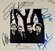U2 Autographed 12 Inch ‘In the Name of Love’ Autographed Album Cover